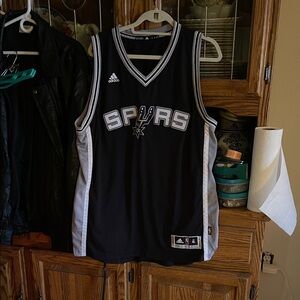 Adidas Black and White Spurs Jersey